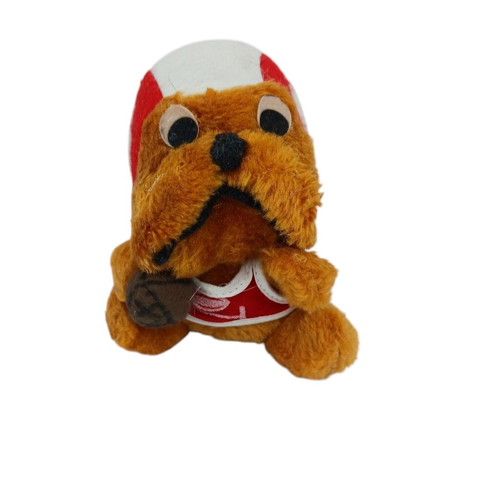 Vintage 1979 Georgia Bulldog Plush Helmet And Football Made In Taiwan 5" Nice